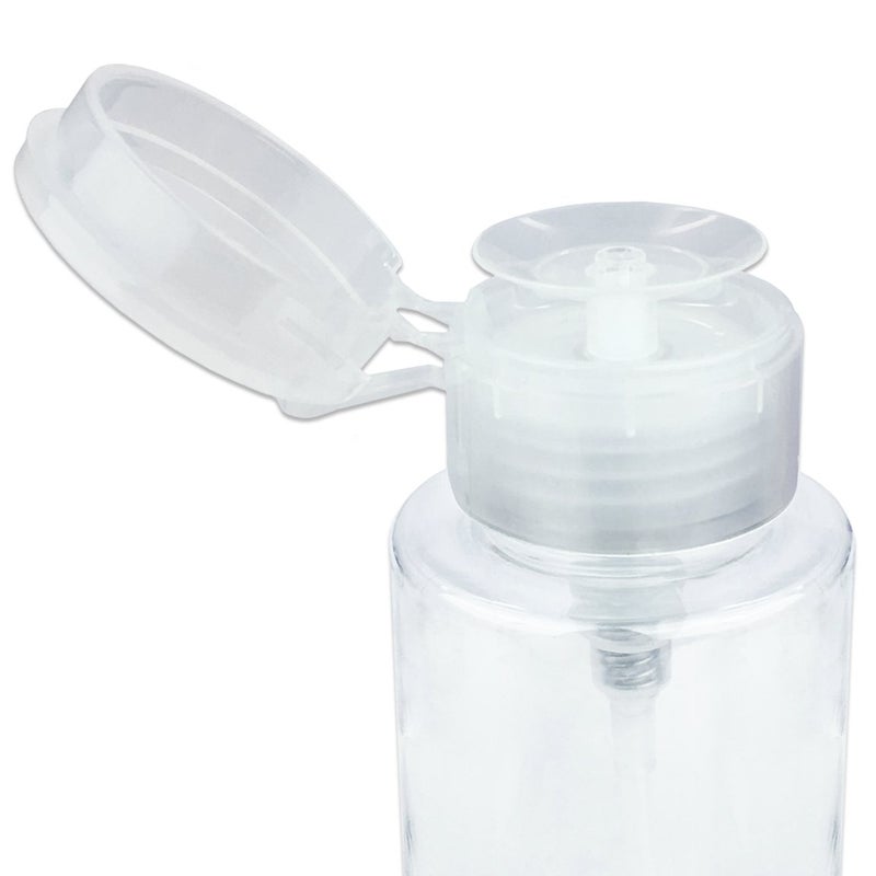 PANA 10oz. (Quantity: 2 Pieces) Liquid Push Down Pump Dispenser Empty Bottle with Flip Top Cap (Clear) - Image 3